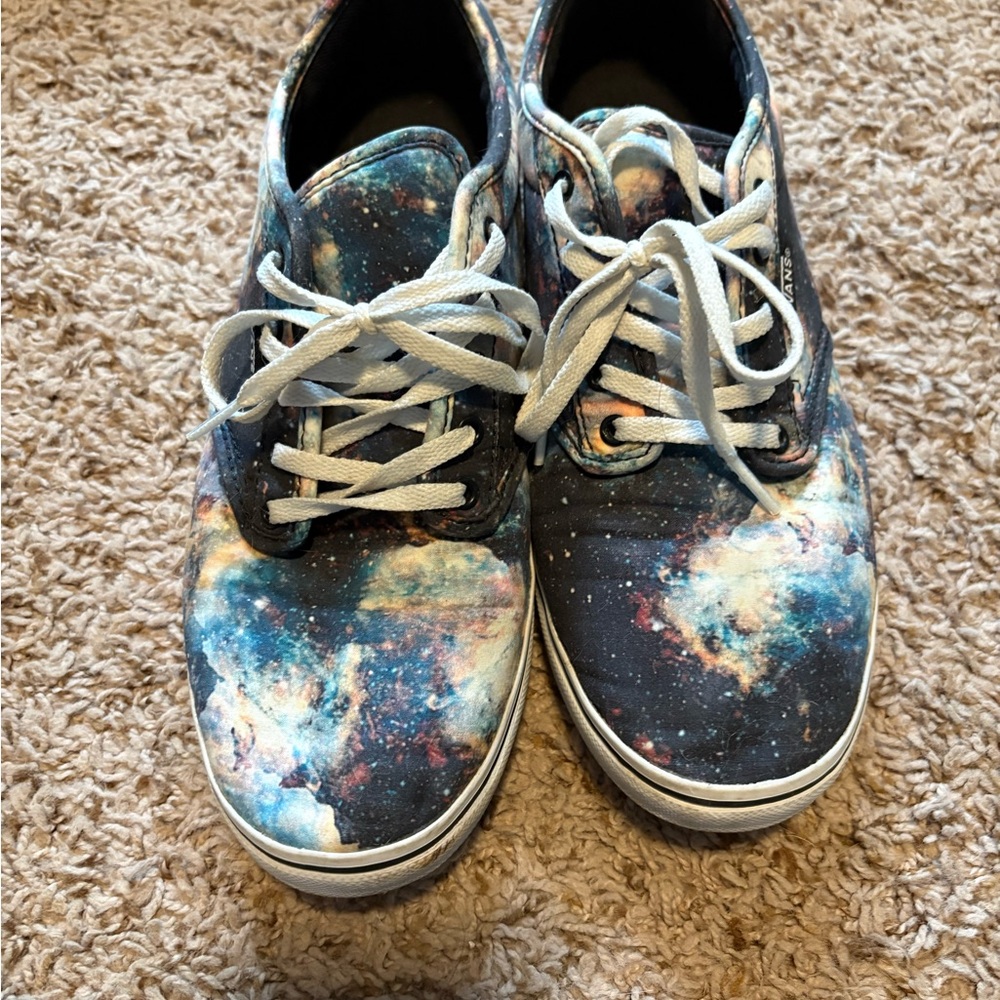 Vans Blue and White Cosmic Print Sneakers